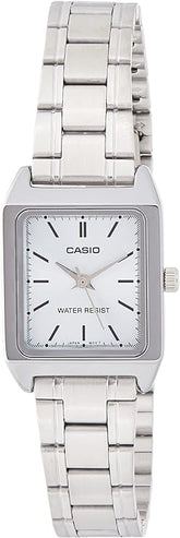 Casio, Women’s Watch Analog, White Dial Silver Stainless Band, LTP-V007D-2EUDF